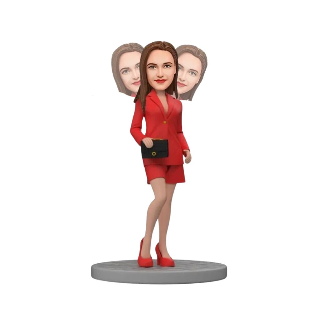 Figurine tête qui bouge personnalisée femme