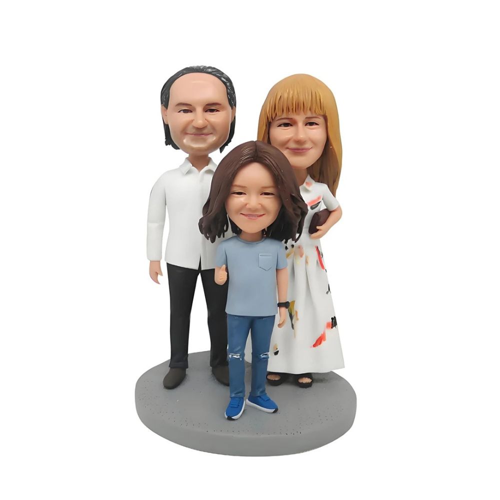Figurine personnalisée famille de 3