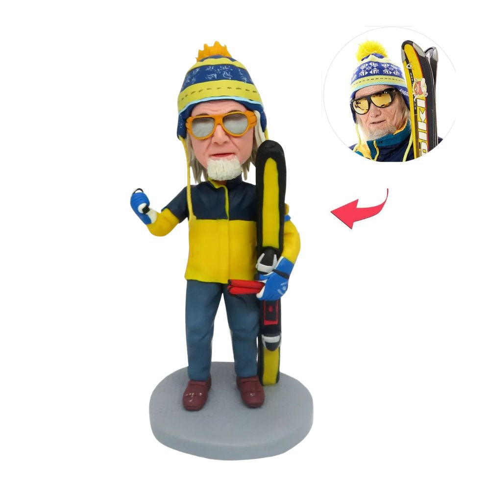 Figurine personnalisée skieur