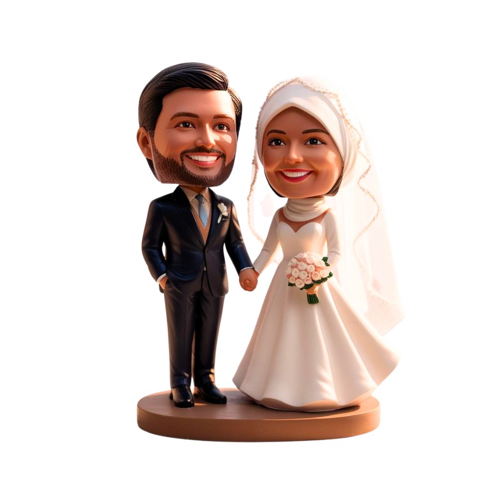 Figurine de mariage personnalisé musulmane mains