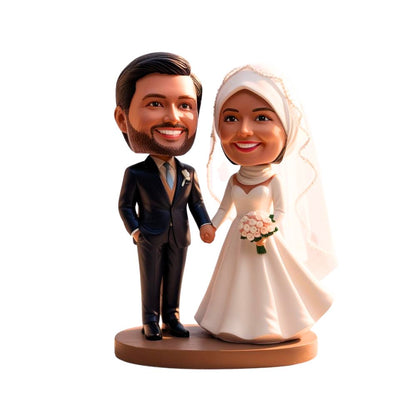 Figurine de mariage personnalisé musulmane mains