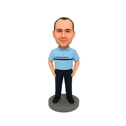 Figurine gendarme personnalisée homme