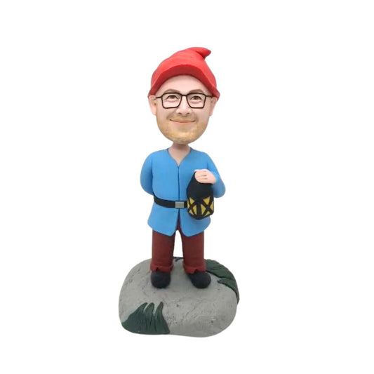 Figurine humoristique personnalisée nain de jardin