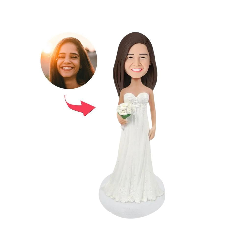 Figurine mariage personnalisé mariée seule