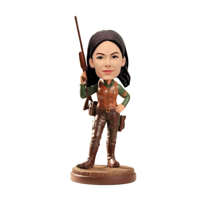 Figurine personnalisée chasseur femme