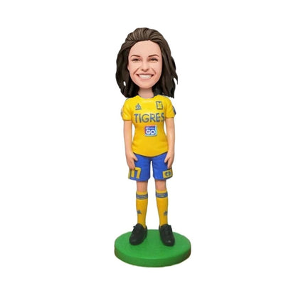Figurine football personnalisée femme