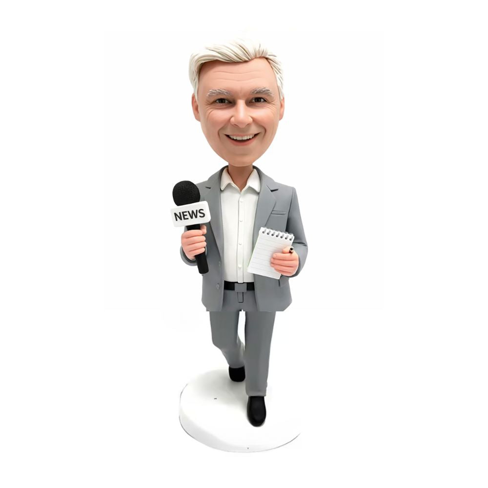 Figurine personnalisée journaliste