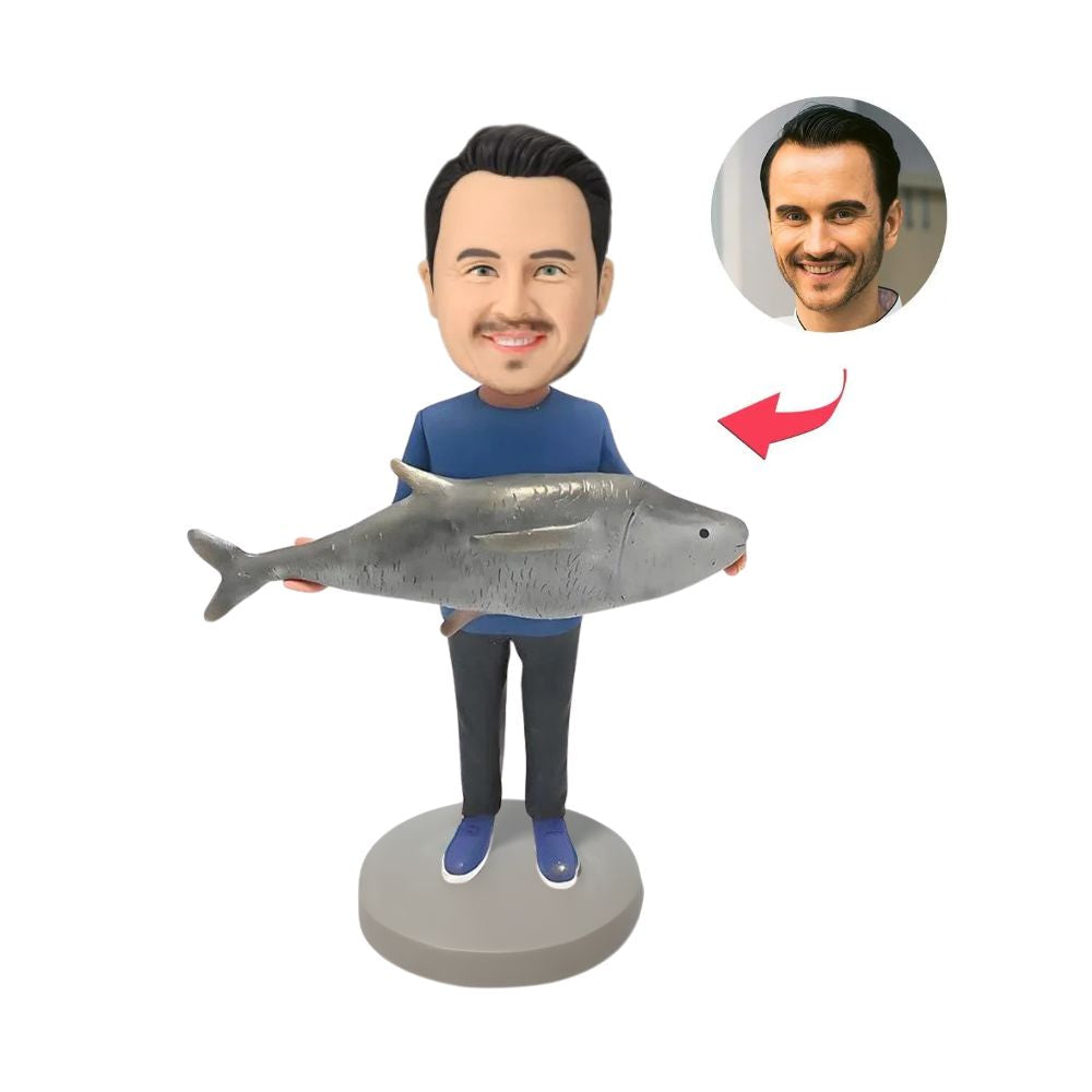 Figurine personnalisée pêcheur