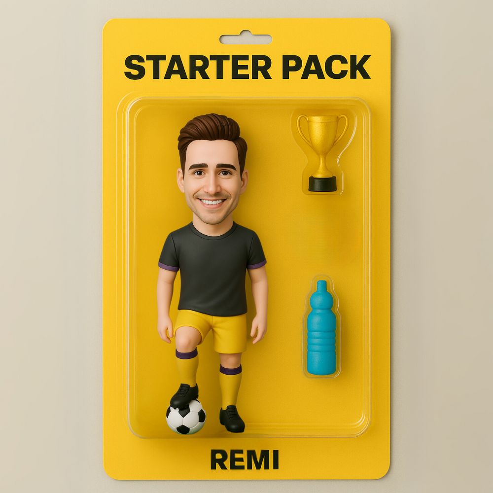 Figurine starter pack personnalisé 3 accessoires solo