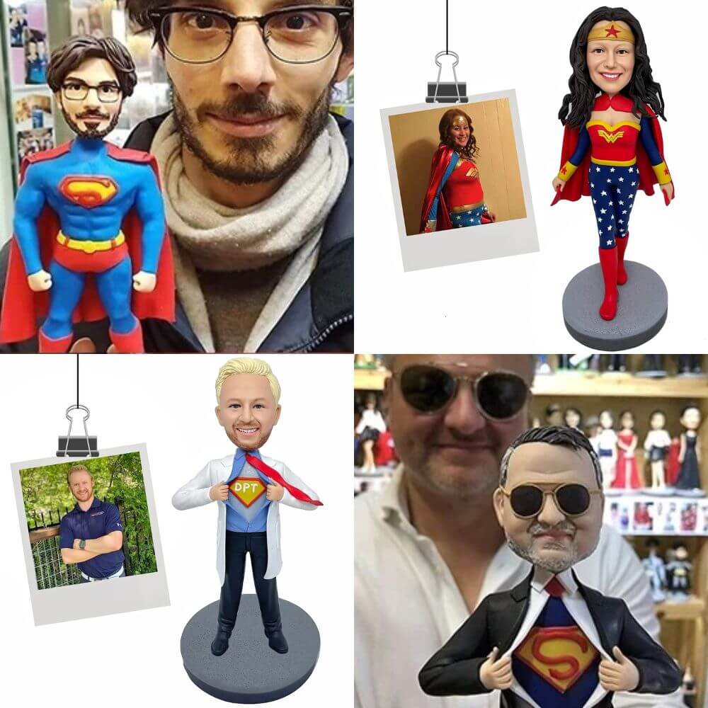 Figurines humoristiques superhéros