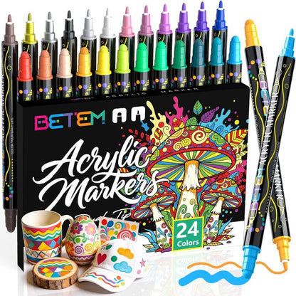 Marqueurs acryliques pour figurines 3D - lot de 24