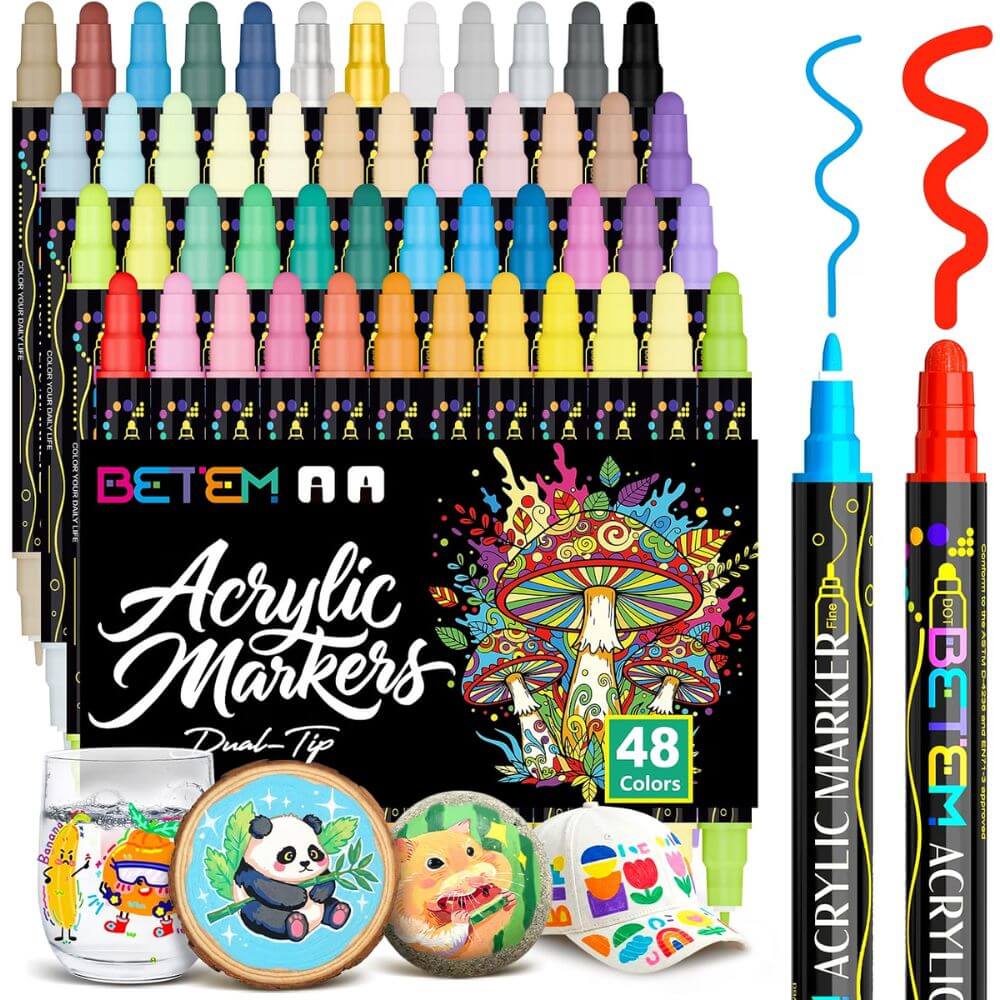 Marqueurs acryliques pour figurines 3D - lot de 48